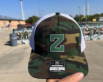 Zionsville Eagles Richardson brand Baseball trucker hats - camouflage, 3 color options- READ ITEM DESCRIPTION