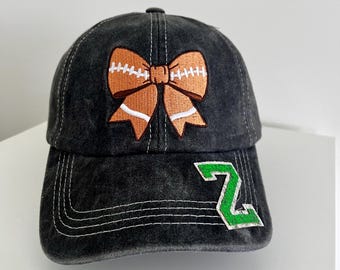 Zionsville Football Bow Hat - Glitter Patch Baseball Cap