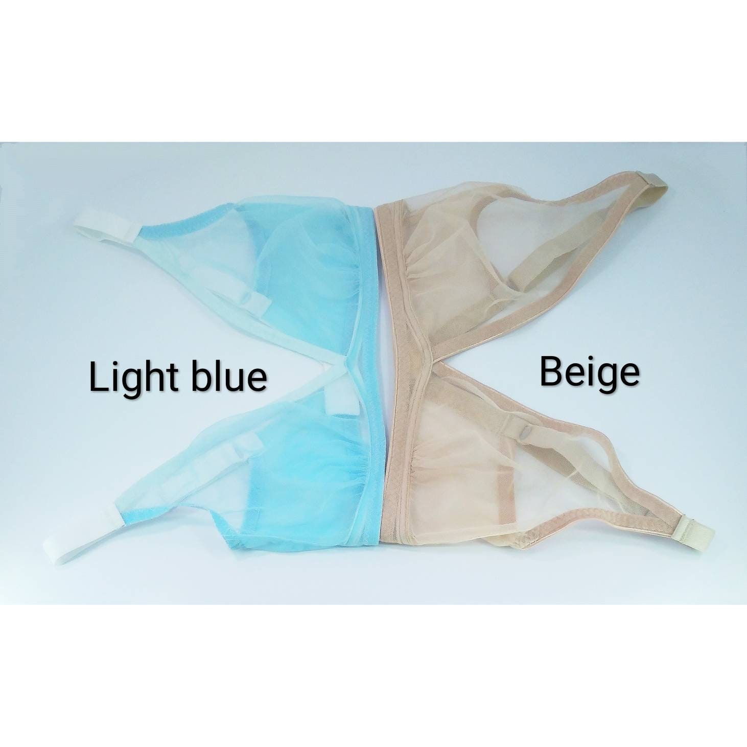 Transparent Bra Pattern Bralette From Transparent White Tulle, Sportsbra, Wireless Bra, Sheer ...