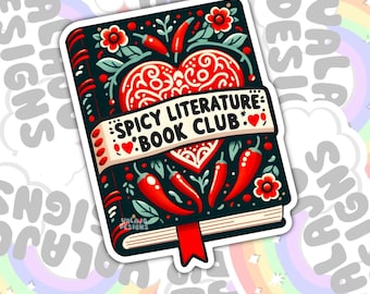 Club de lectura de literatura picante, Lectores de romance obsceno, Lectores aficionados a los libros, Pegatina impermeable, Pegatina para botella de agua, Pegatina para Kindle, Pegatina para portátil