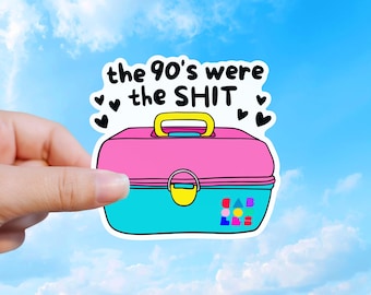 Adesivo engraçado dos anos 90, adesivo de vinil com meme retrô nostálgico.