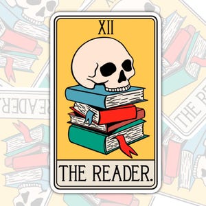 The Reader, Tarot Card Sticker, Waterproof Sticker, Water Bottle Sticker, Laptop Sticker, Planner Stickers, Valajo Designs