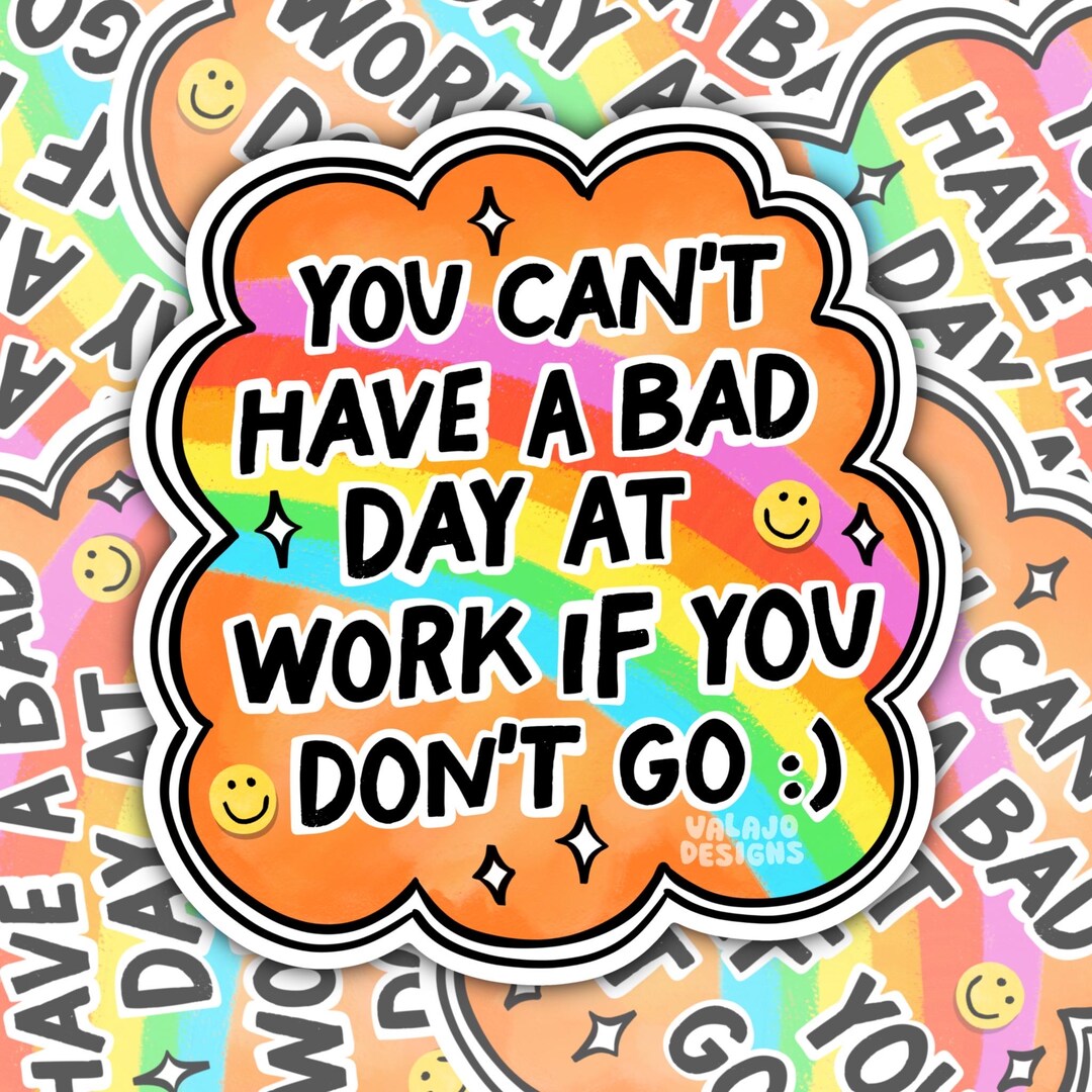Funny Work Life Sticker, Waterproof Vinyl Decal - Etsy