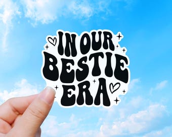 Retro Bestie Era Aufkleber, wasserfester Vinyl Aufkleber, Geschenk für Freunde