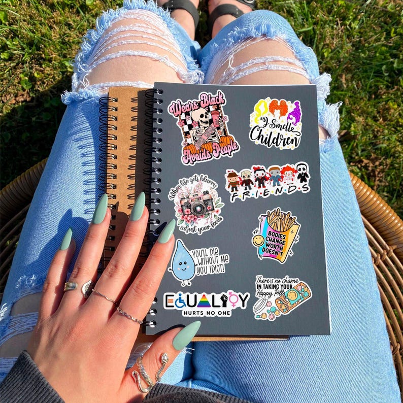 True Crime Junkie Tarot Card Sticker - Waterproof Laptop Decal image 2