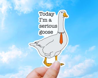 Funny Goose Sticker, Office Humor Vinyl Decal for Work, Coworker Gift