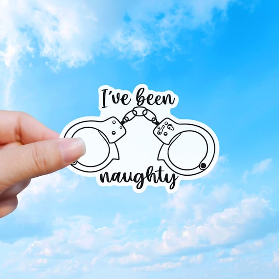 Funny Handcuff Sticker, Flirty Adult Humor Vinyl Decal