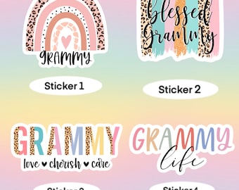 Grammy Stickers: Waterproof Laptop Stickers - Valajo Designs