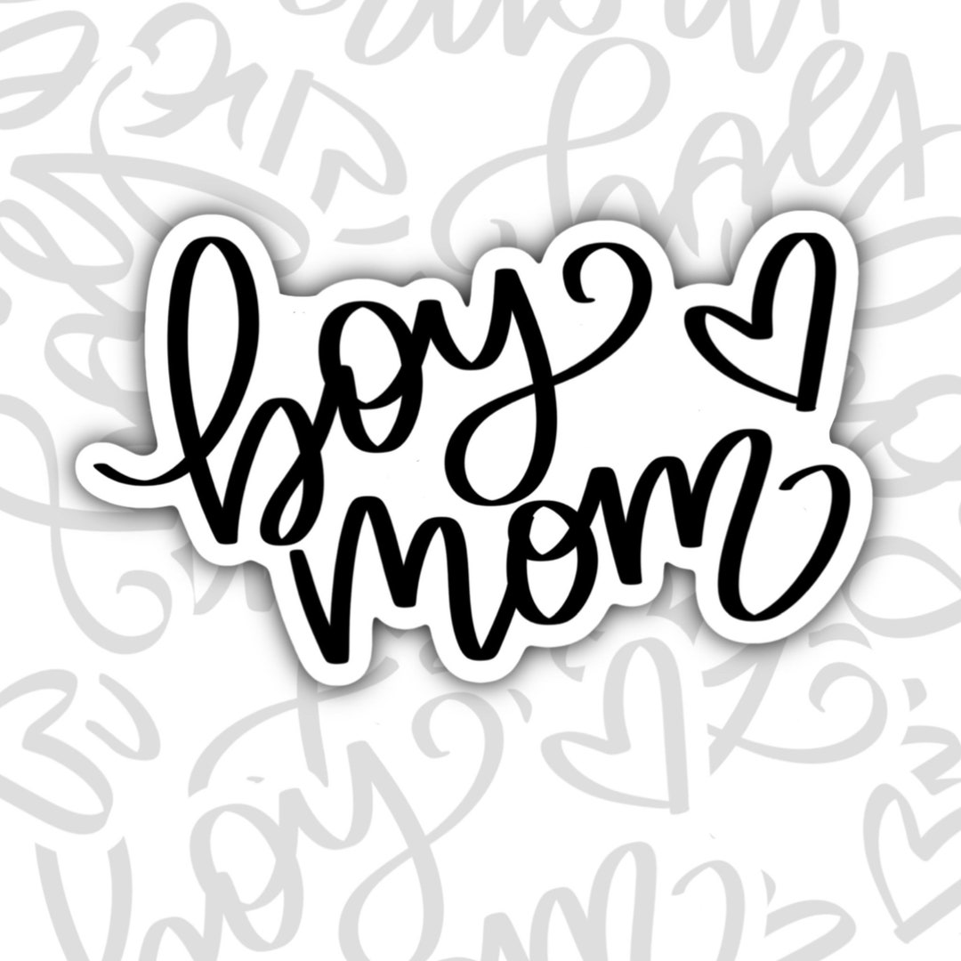 Boy Mom, Stickers, Mom of Boys, Waterproof Sticker, Hydroflask Sticker