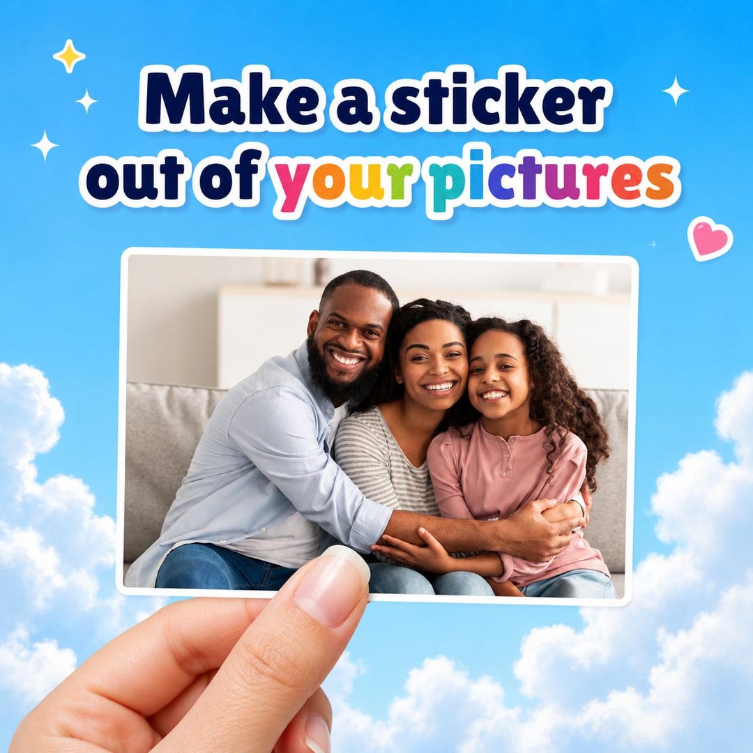 Custom Photo Sticker, Personalized Picture Decal Gift - Etsy