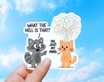 Funny ADHD Sticker, Funny Waterproof Decal