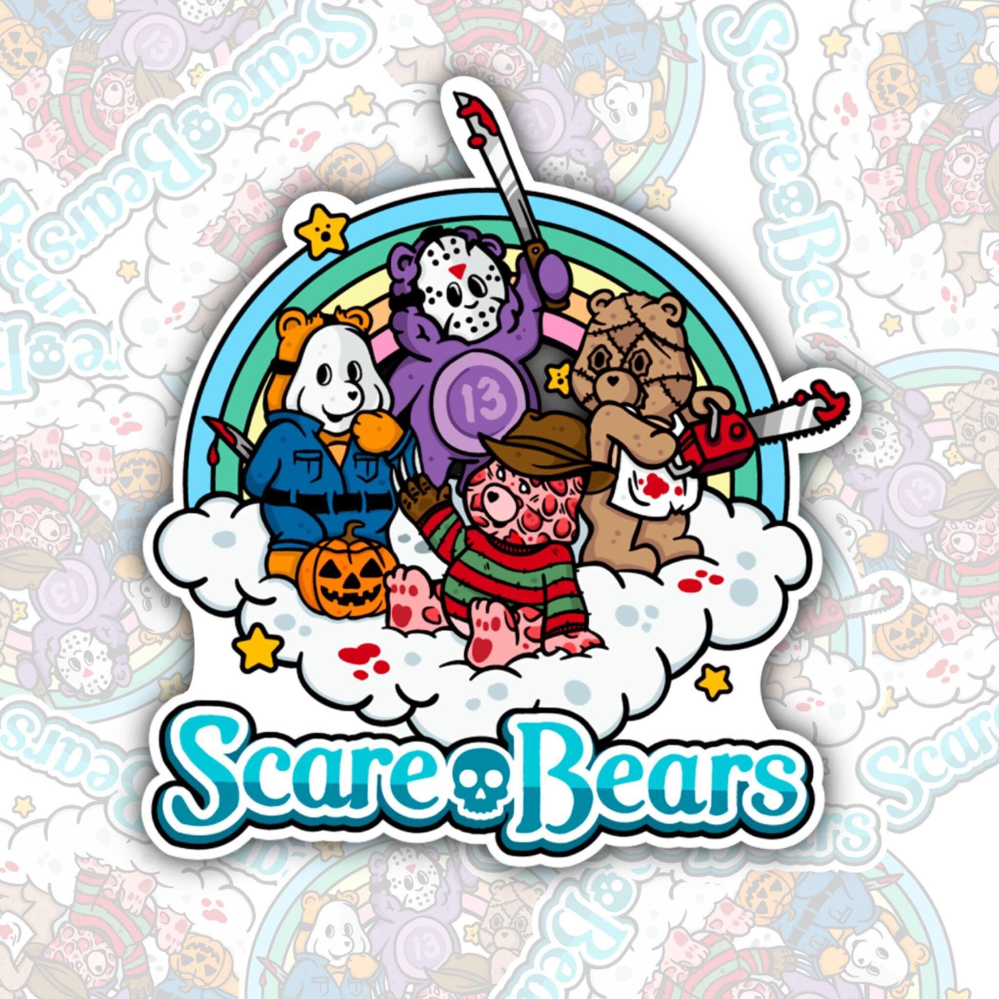 Scare Bears, Halloween Sticker, Cute Trendy Sticker, Waterproof Sticker, Water Bottle Sticker, Kindle Sticker, Laptop Sticker, Valajo Design