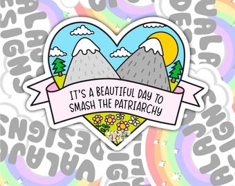 Smash The Patriarchy Sticker: Waterproof Laptop Decal
