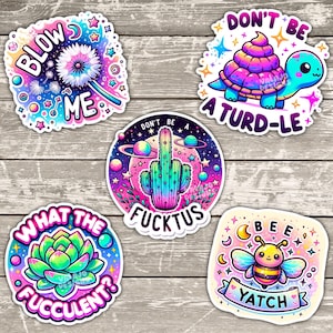 Sarcastic Cute Trendy Sticker Bundle, Sticker Set, Sticker Packs, Waterproof Sticker, Water Bottle Sticker, Kindle Sticker, Laptop Sticker