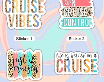 Cruise Life Stickers, Cruise Vibes, Vacation Life, Waterproof Sticker, Water Bottle Sticker, Kindle Sticker, Laptop Sticker, Valajo Designs