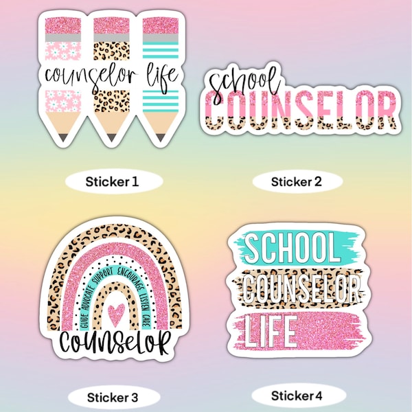 School Counselor Stickers, Counselor Life, Waterproof Sticker, Water Bottle Sticker, Kindle Sticker, Laptop Sticker, Valajo Designs