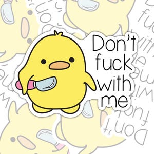 Sticker imperméable canard drôle : ordinateur portable, bouteille d&#39;eau, Kindle