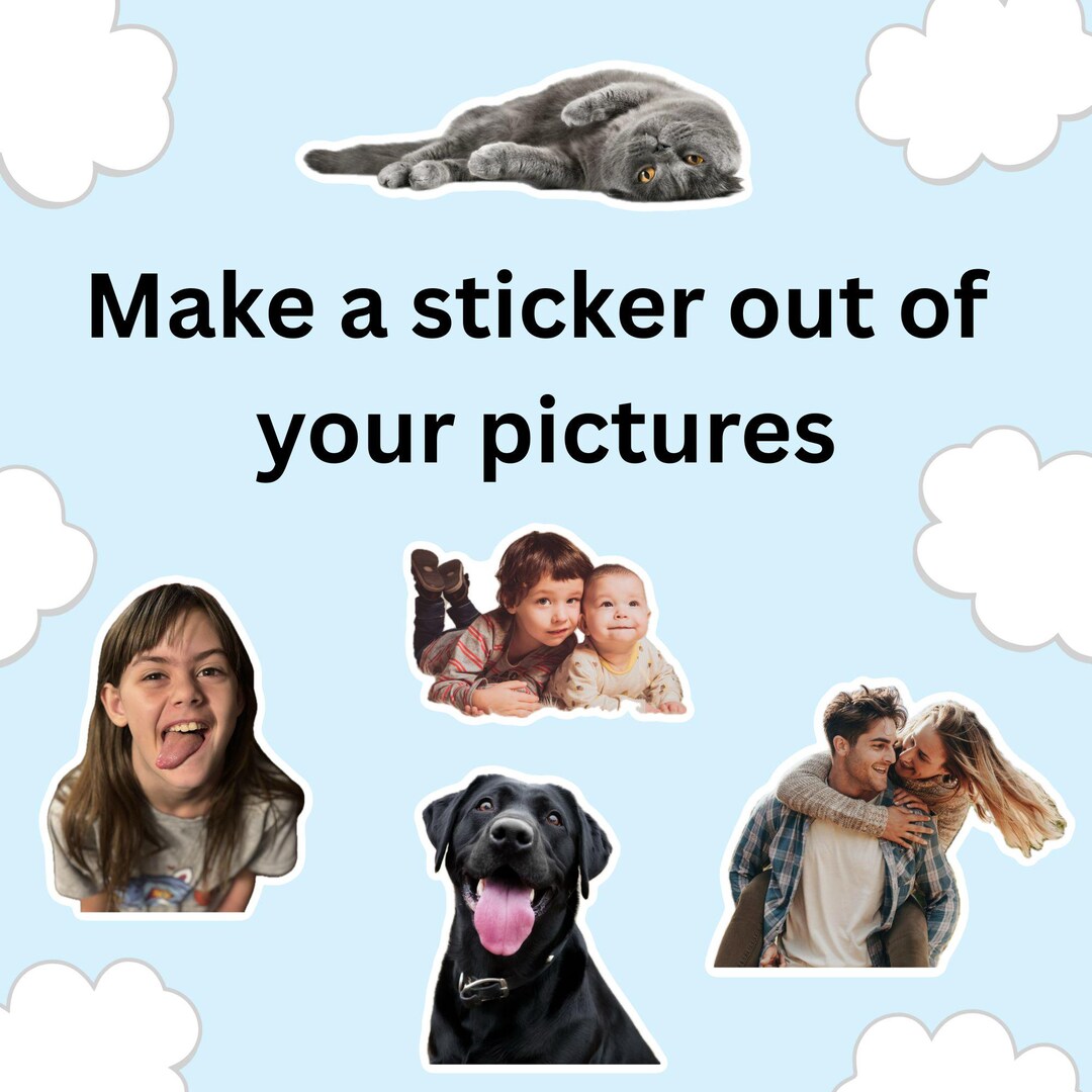 Custom Photo Sticker, Personalized Waterproof Vinyl Gift - Etsy