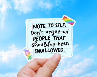 Sarcastische grappige sticker, donkere humor, spottende quote sticker