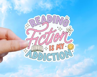 Adesivo per amanti della narrativa, decalcomania per lettori appassionati, regalo per chi ama leggere