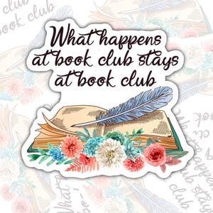 Book Club Aufkleber, Bookish Aufkleber, Buchliebhaber, Wasserdichter Aufkleber, Wasserflasche Aufkleber, Kindle Aufkleber, Laptop Aufkleber, Valajo Designs
