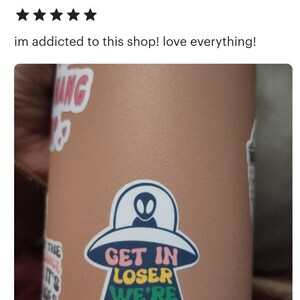 Funny Alien Sticker, Therapy Humor UFO Mental Health Decal image 3