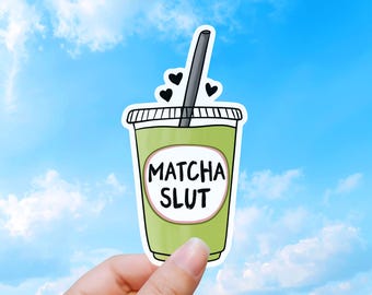 Funny Matcha Lover Sticker, Waterproof Vinyl Decal