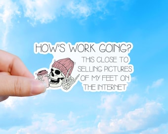 Funny Work Sticker, Sarcastic Office Humor Employee Gift Decal