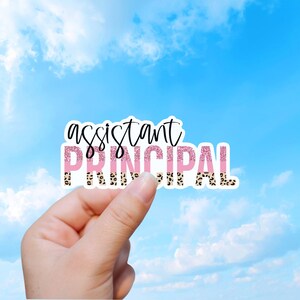 Assistant Principal Sticker, School Leader Gift, Leopard Print Decal