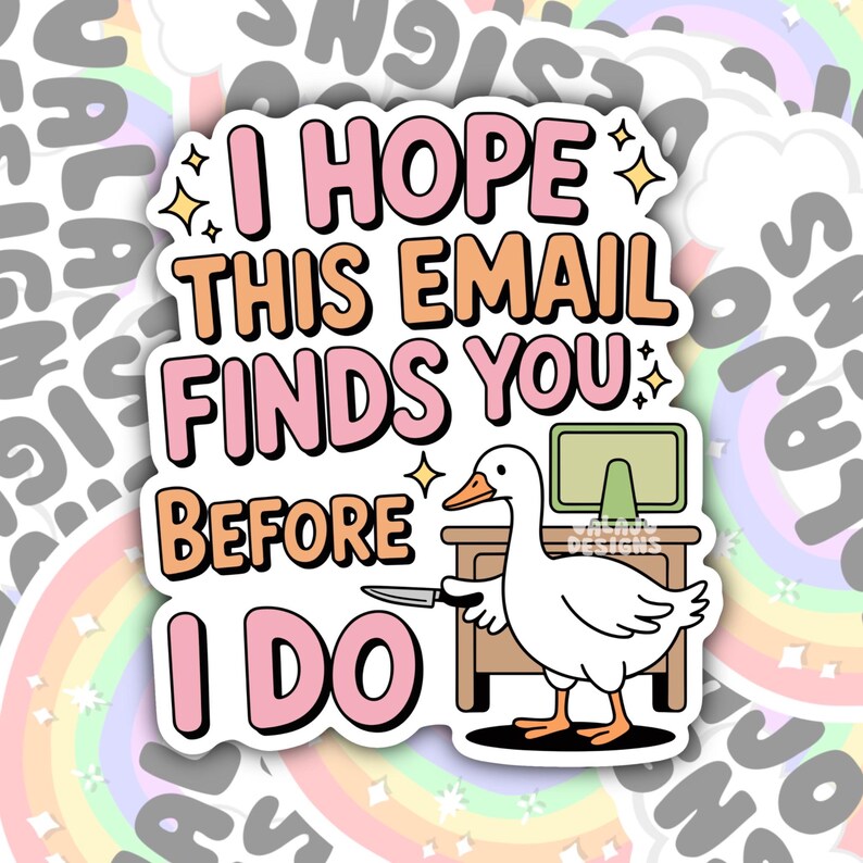 Funny Email Sticker, Office Humor, Sarcastic Work Deca - Etsy
