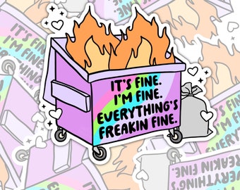 Dumpster Fire Sticker: Funny Waterproof Laptop Decal