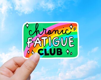Chronic Fatigue Sticker, Spoonie Humor Vinyl Decal Gift