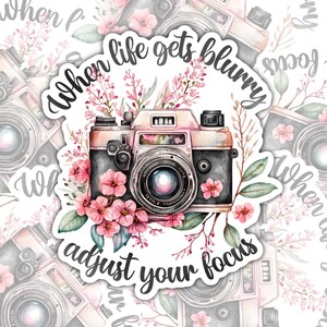 Adjust Your Focus Camera Sticker - Waterproof Matte Vinyl