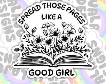 Smut Romance Reader Sticker: Bookish Waterproof Laptop Decal