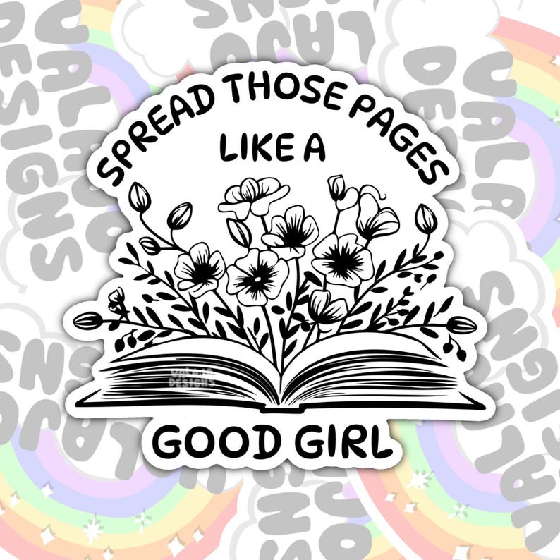 Adesivo "Lettrice piccante", "Spiega quelle pagine come una brava ragazza" - Adesivo per libri immagine 2