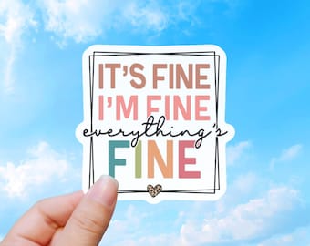 Funny Anxiety Sticker, Mental Health Humor, Waterproof Vinyl Decal