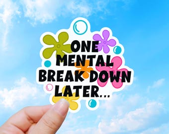 Funny Burnout Sticker for ADHD, Anxiety and Overworked Adults