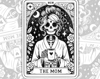 The Mom Tarot Card Sticker: Waterproof Matte Vinyl Decal