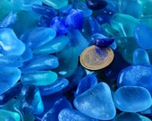 30 Blue sea glass Japan sea glass Jewelry making Tumbled glass Beach glass Sea glass art Genuine sea glass Sea glass decor Sea glass bulk