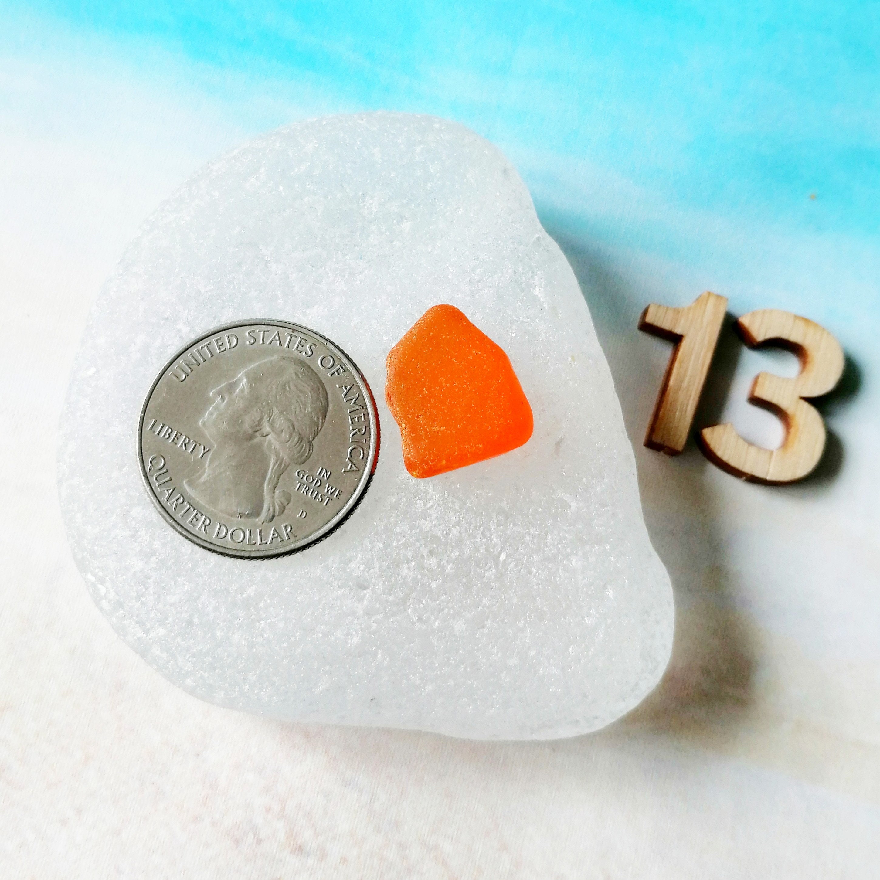 Orange Genuine Japanese Sea glass for Jewelry making Bulk Sea Etsy