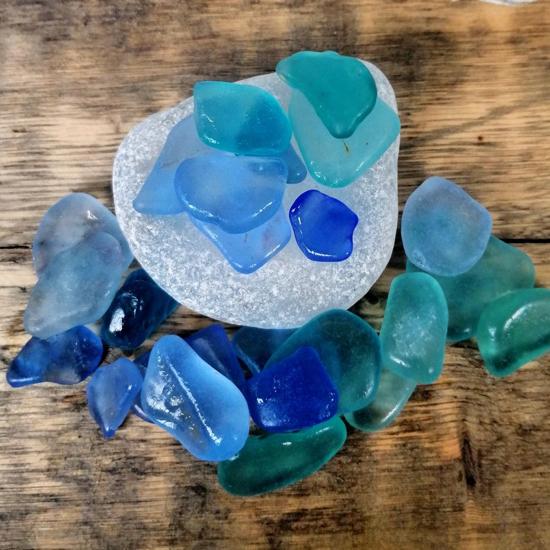 BLUE ONLY Bulk Sea glass bulk Genuine sea glass Blue Etsy