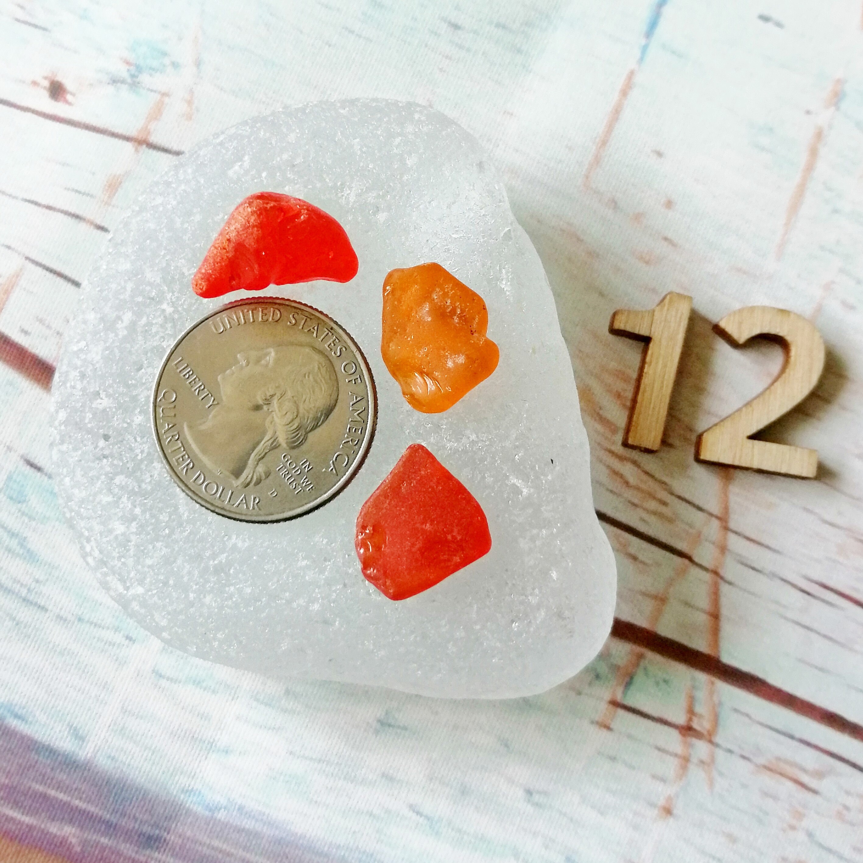 Orange Sea glass Bulk Japan Sea glass Jewelry Sea glass decor Etsy