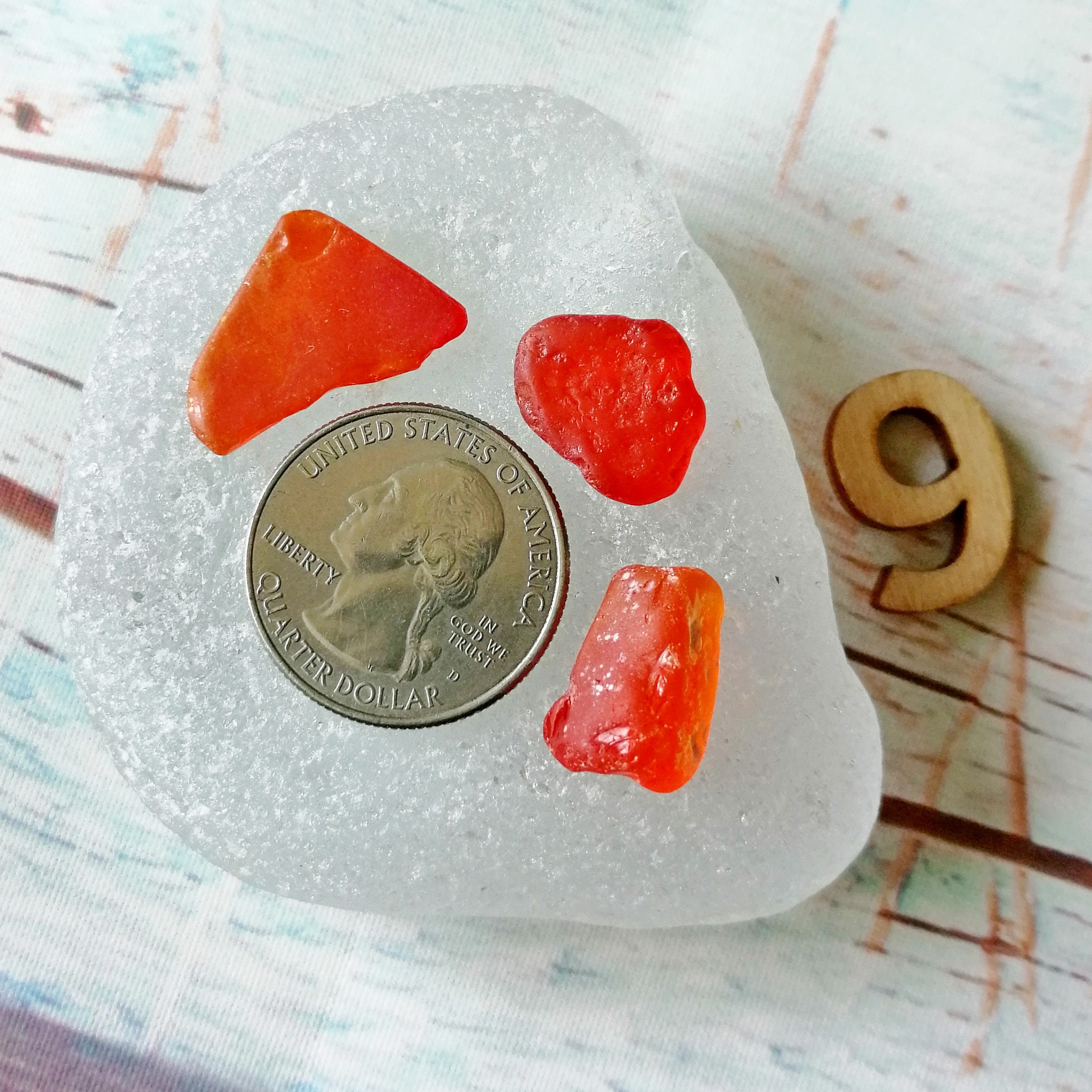 Orange Sea glass Bulk Japan Sea glass Jewelry Sea glass decor Etsy