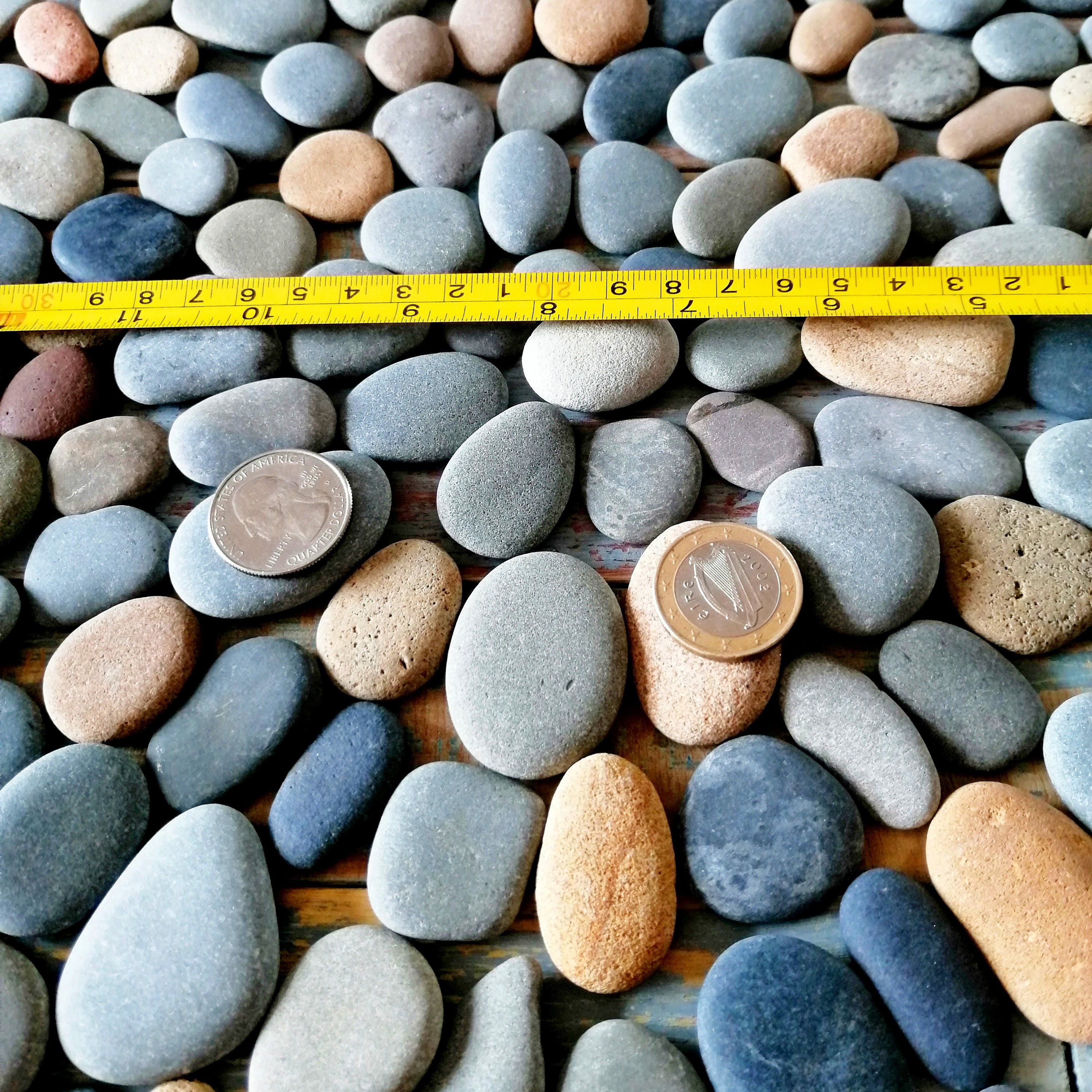 Flat pebbles.Smooth Beach stones for Pebble pictures.Rocks for Etsy