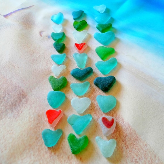 Sea Glass Bulk Genuine Sea Glass Heart Beach Finds Rare Beach Etsy