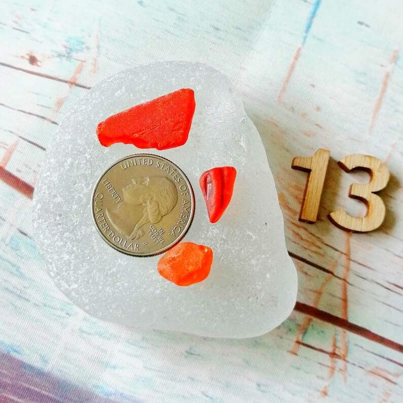 Orange Sea glass Bulk Japan Sea glass Jewelry Sea glass decor Etsy