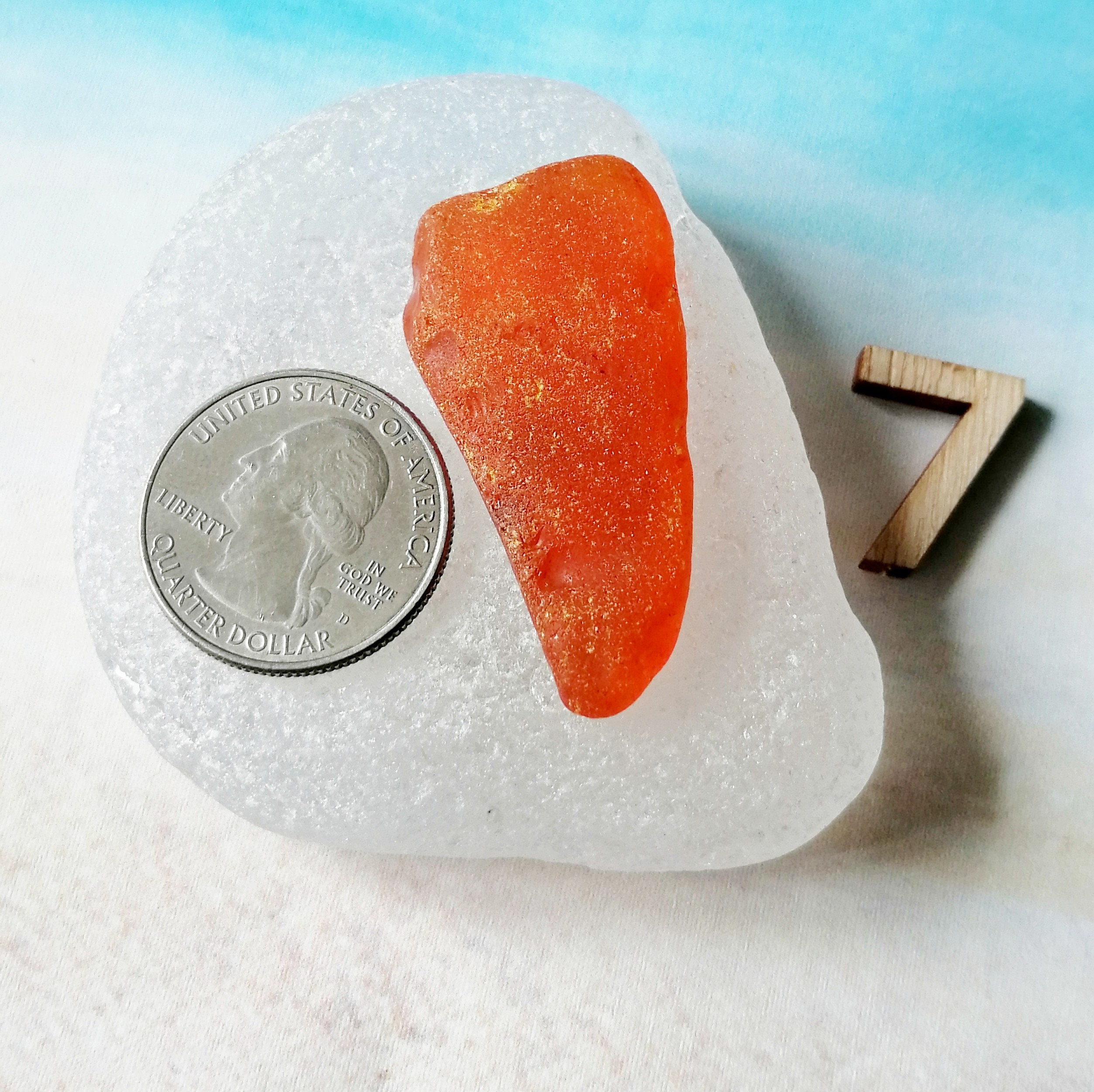 Orange Genuine Japanese Sea glass for Jewelry making Bulk Sea Etsy
