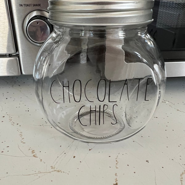 Glass Jar Chocolate Chips Canister Rae Dunn