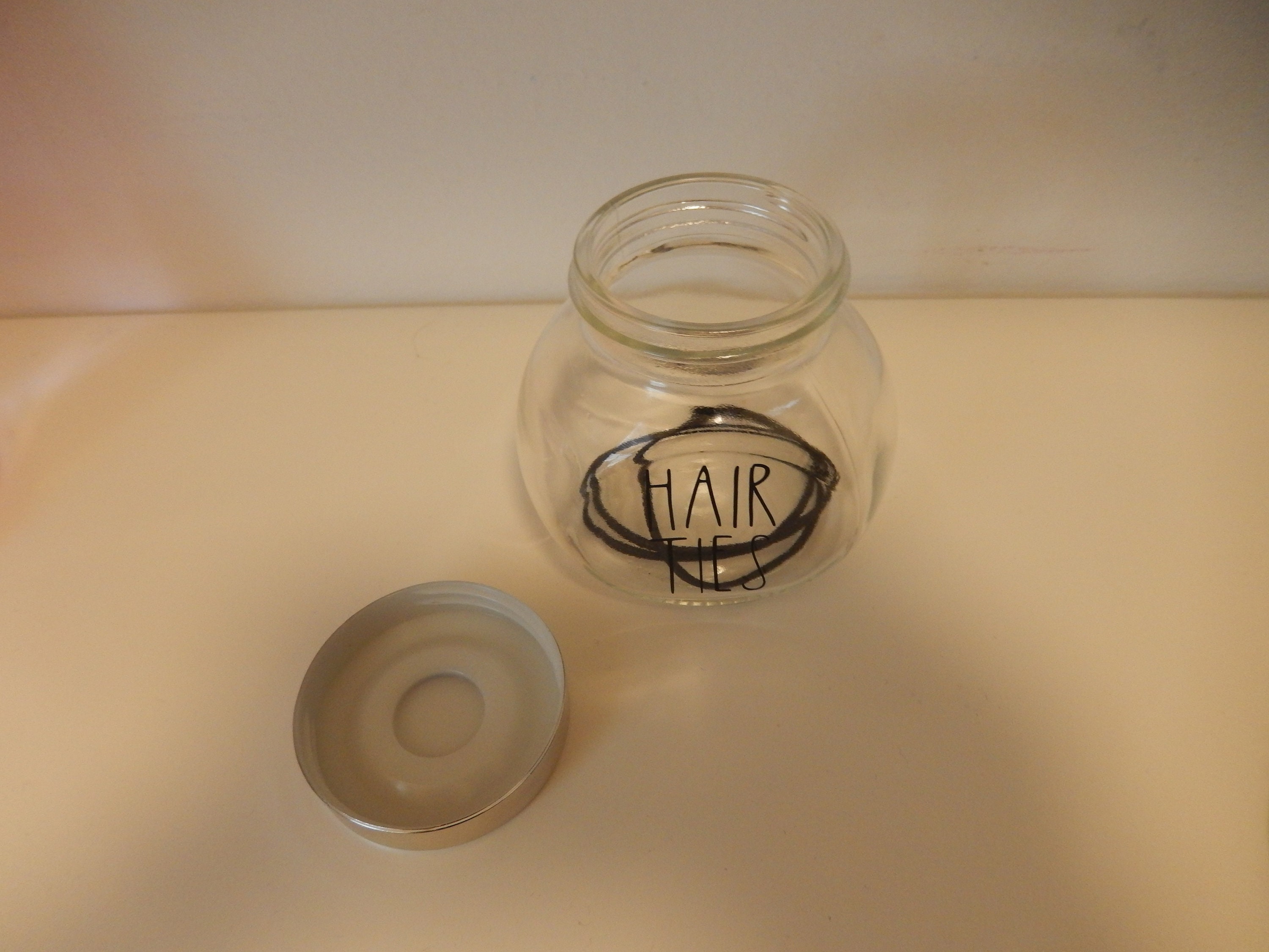 Rae Dunn Customizable Glass Hair Tie Jar - Etsy