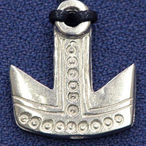 Thor&#39;s Hammer Necklace Men&#39;s Large Viking Norse God Thunder Mjölnir Pendant Asatru Religion Scandinavian Nordic Jewelry Pewter Silver Color